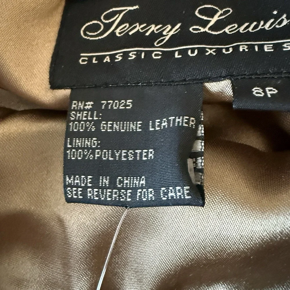 Terry Lewis Suede Leather Skirt 8P Beige Eyelet‎ Pleated Equestrian Classic